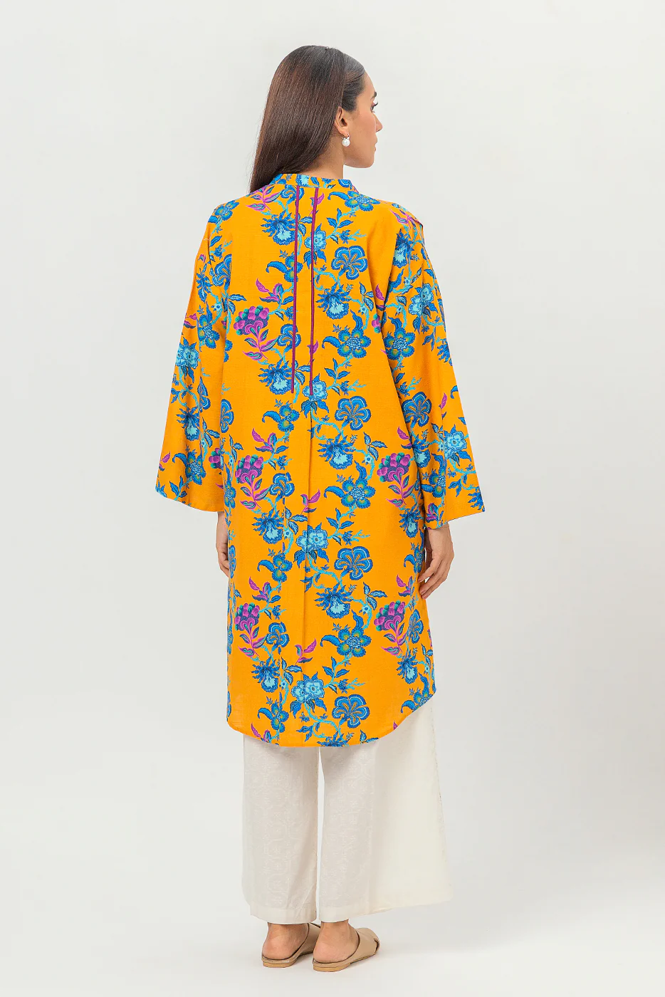 PRINTED SLUB KHADDAR SHIRT (PRET) - Image 3