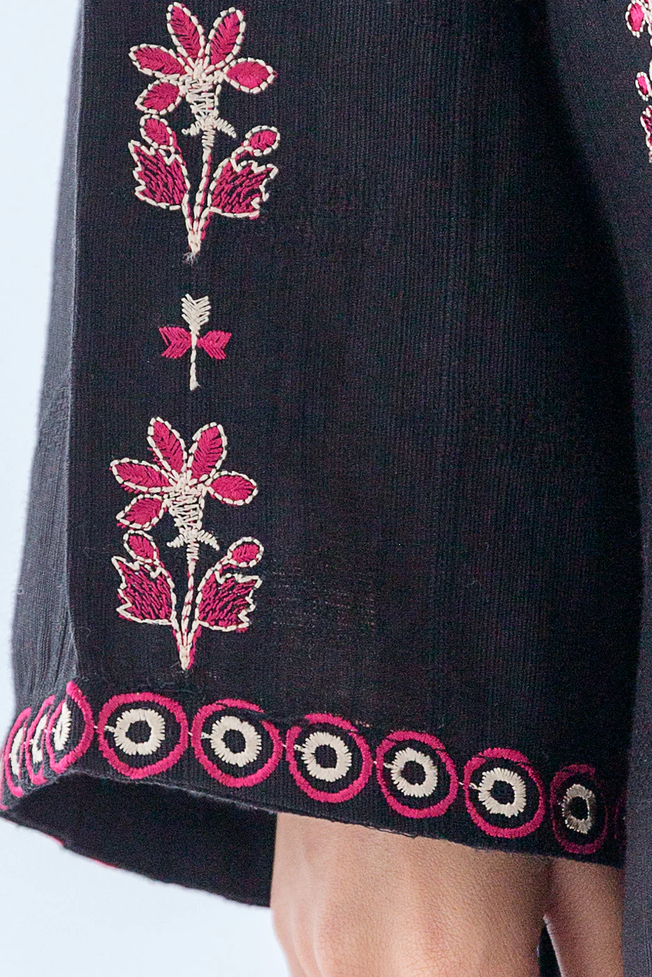 EMBROIDERED KHADDAR JACQUARD SHIRT (PRET) - Image 4