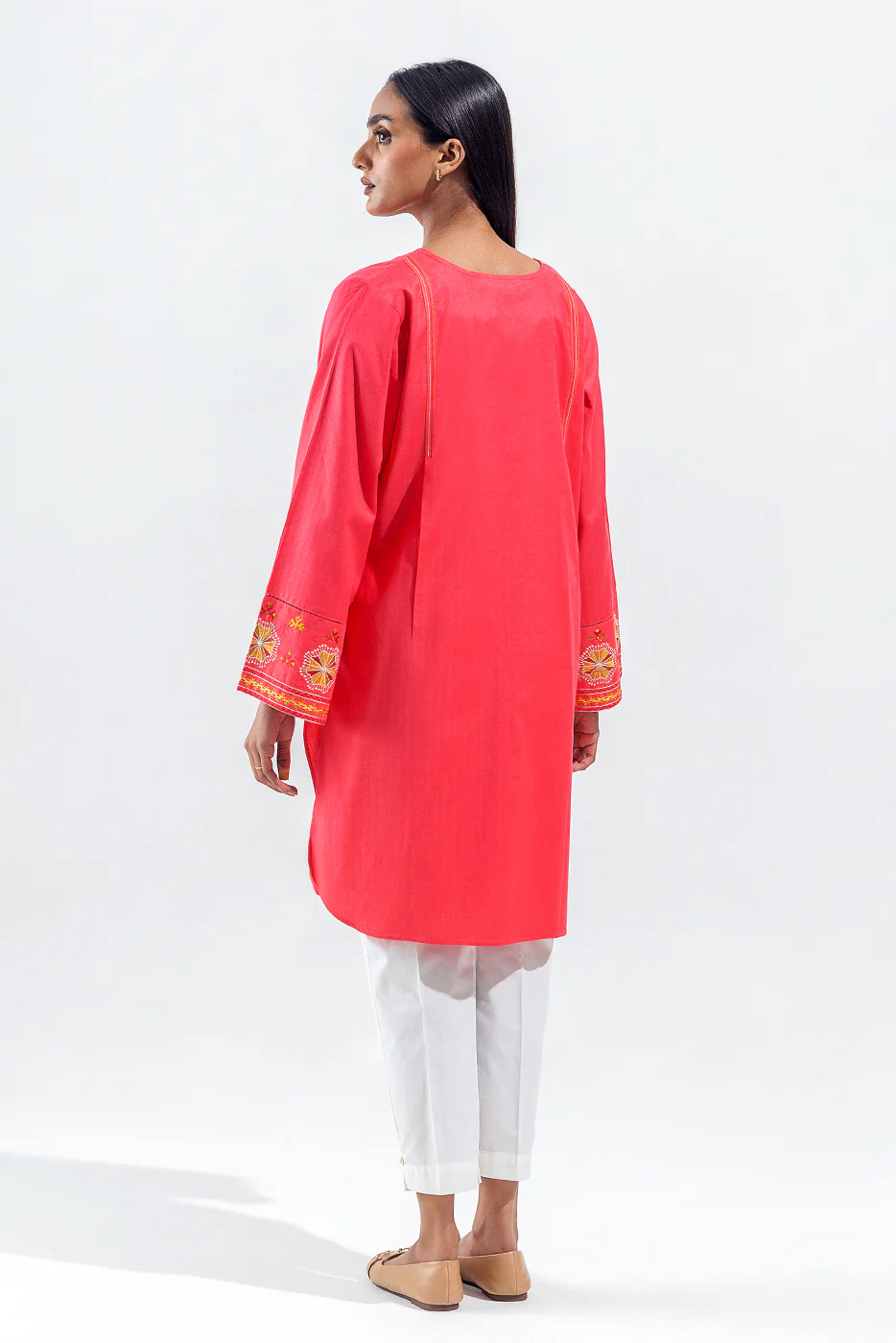 EMBROIDERED SELF JACQUARD SHIRT (PRET) - Image 2