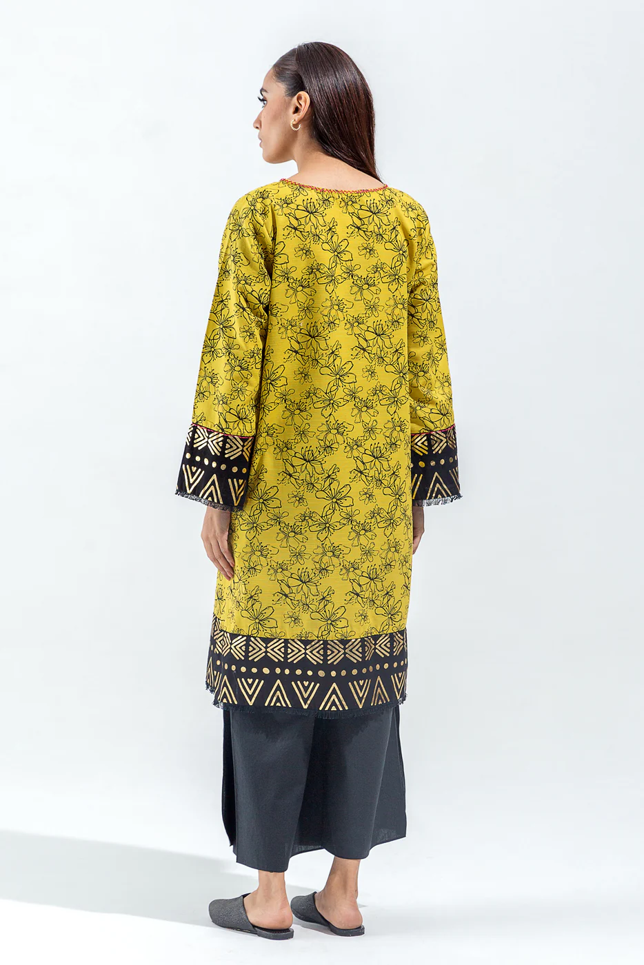 PRINTED SLUB KHADDAR SHIRT (PRET) - Image 4