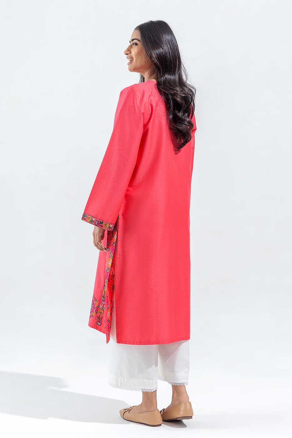 EMBROIDERED SELF JACQUARD SHIRT (PRET) - Image 3