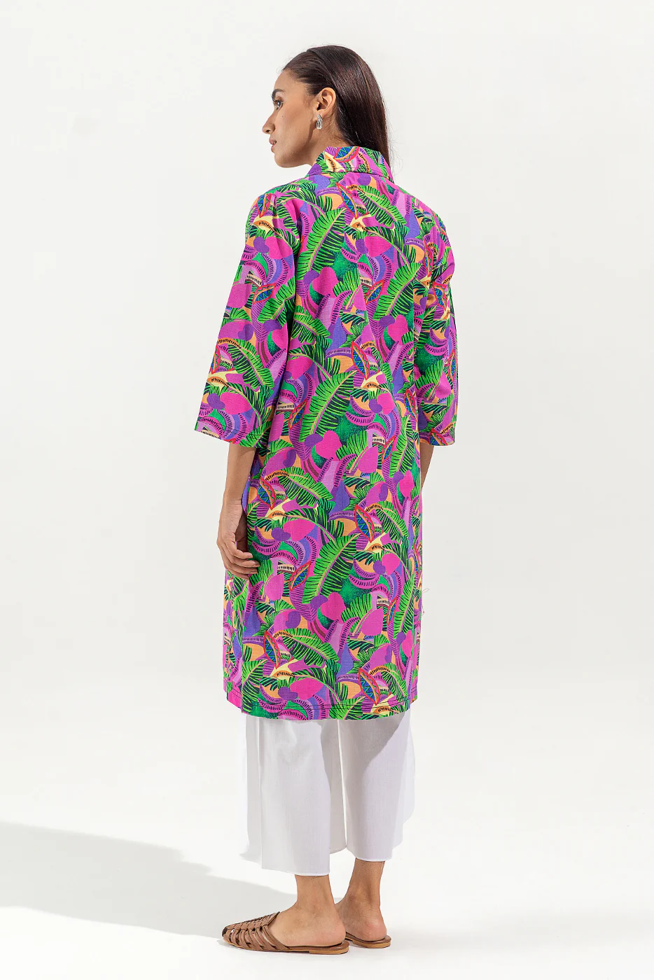 PRINTED SLUB KHADDAR SHIRT (PRET) - Image 3