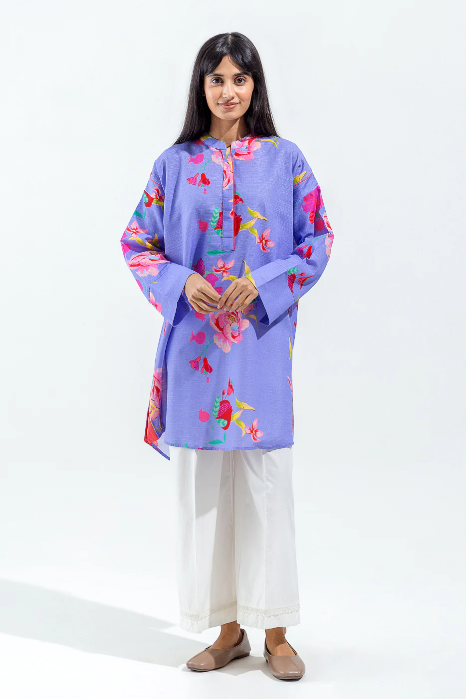 BASIC SLUB KHADDAR SHIRT (PRET) - Image 2