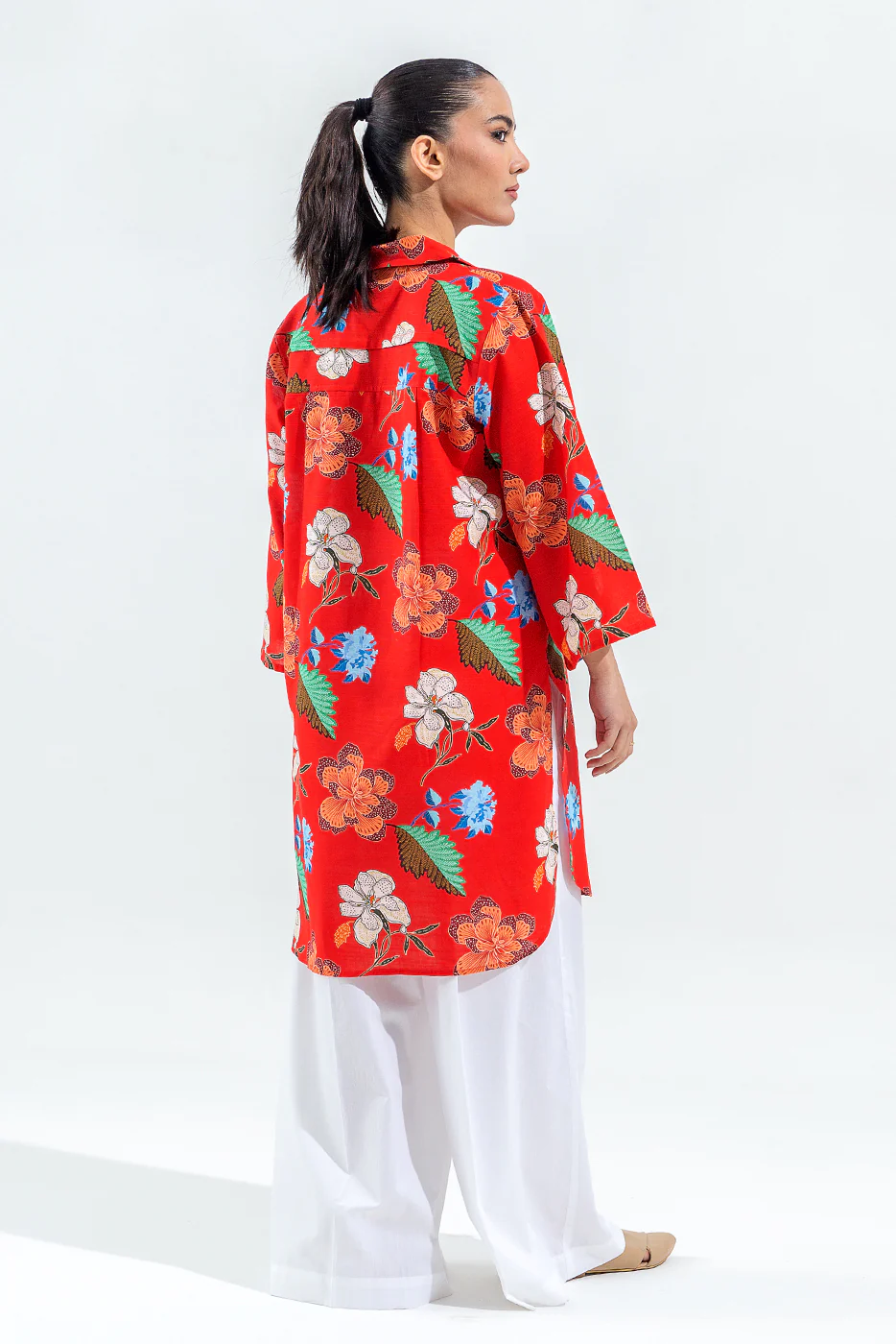 PRINTED SLUB KHADDAR SHIRT (PRET) - Image 4