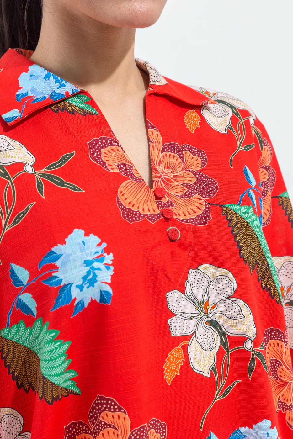 PRINTED SLUB KHADDAR SHIRT (PRET) - Image 5