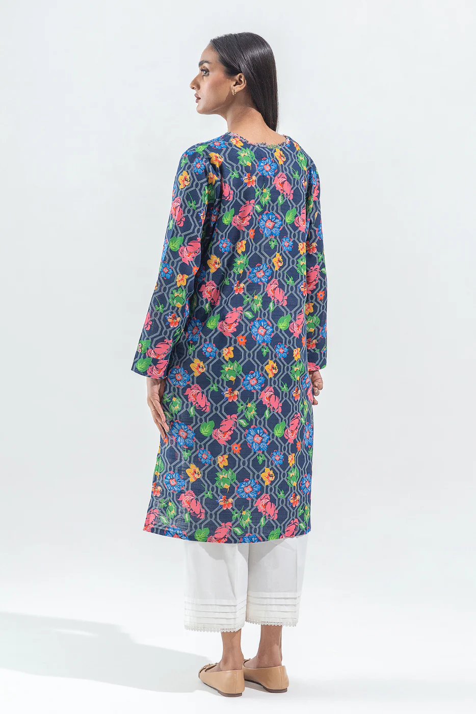 PRINTED SLUB KHADDAR SHIRT (PRET) - Image 3