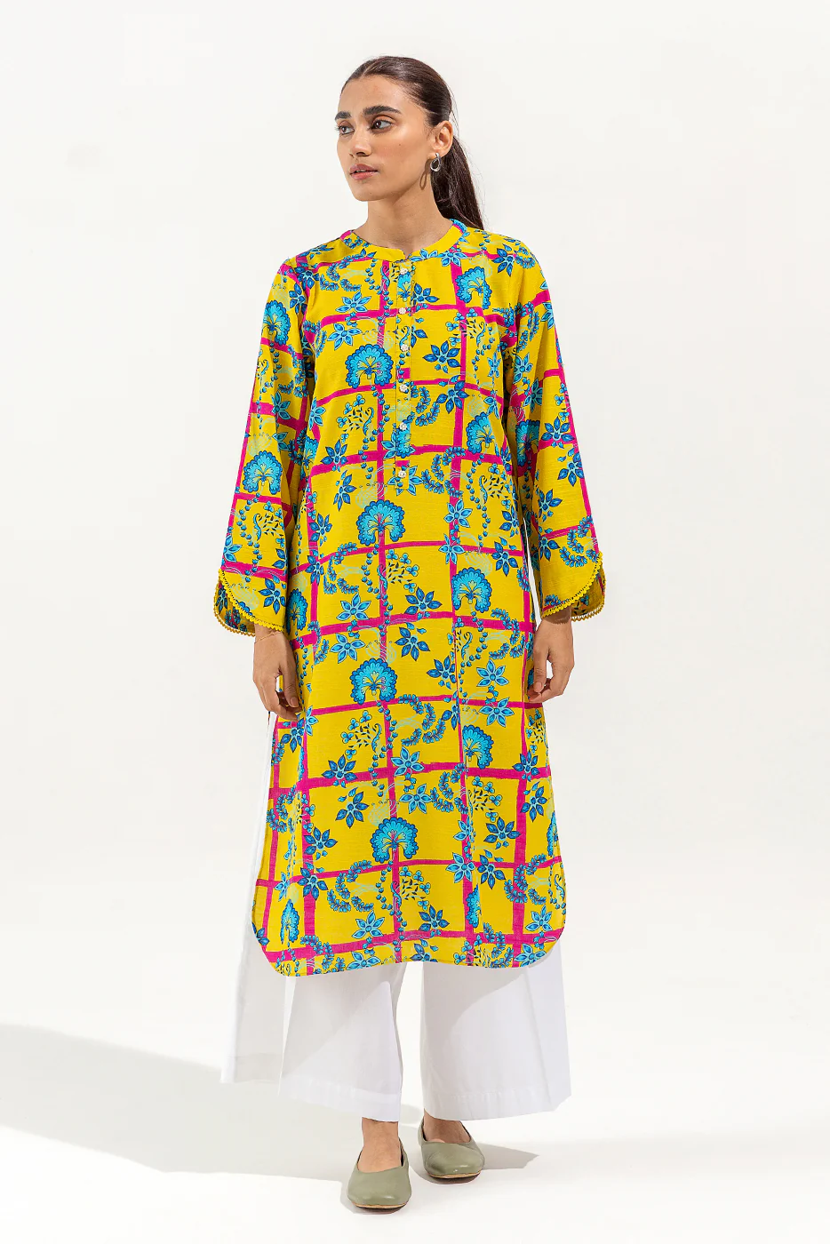 PRINTED KHADDAR SHIRT (PRET) - Image 2