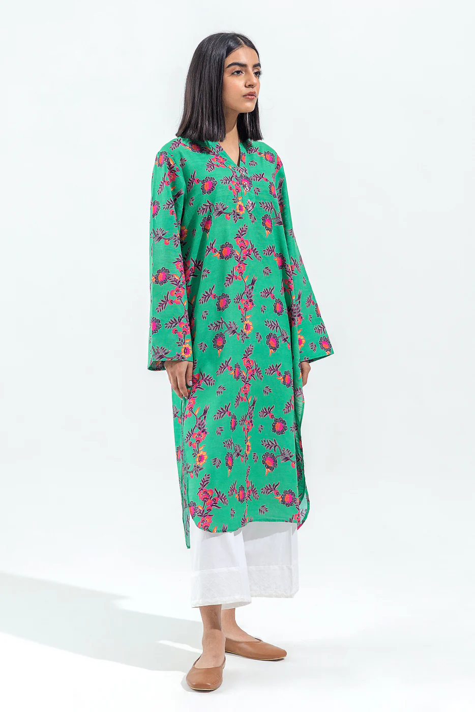 PRINTED SLUB KHADDAR SHIRT (PRET) - Image 3