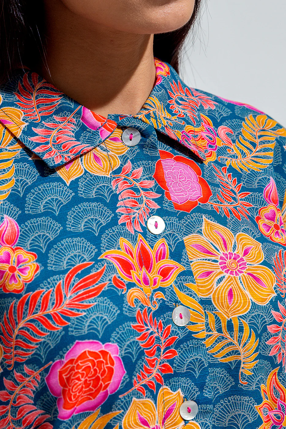 PRINTED SLUB KHADDAR SHIRT (PRET) - Image 5