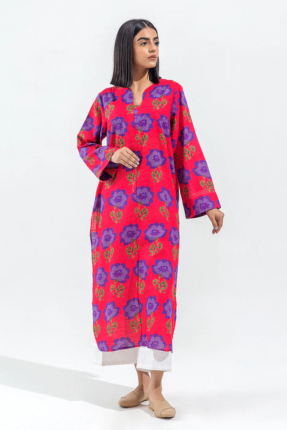PRINTED SLUB KHADDAR SHIRT (PRET) - Image 2