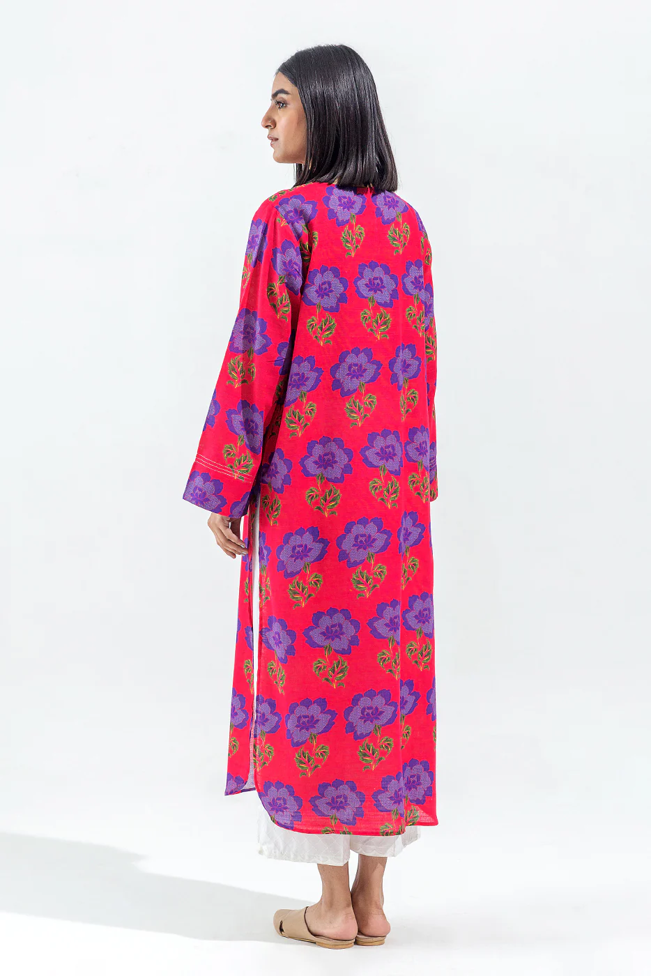 PRINTED SLUB KHADDAR SHIRT (PRET) - Image 3