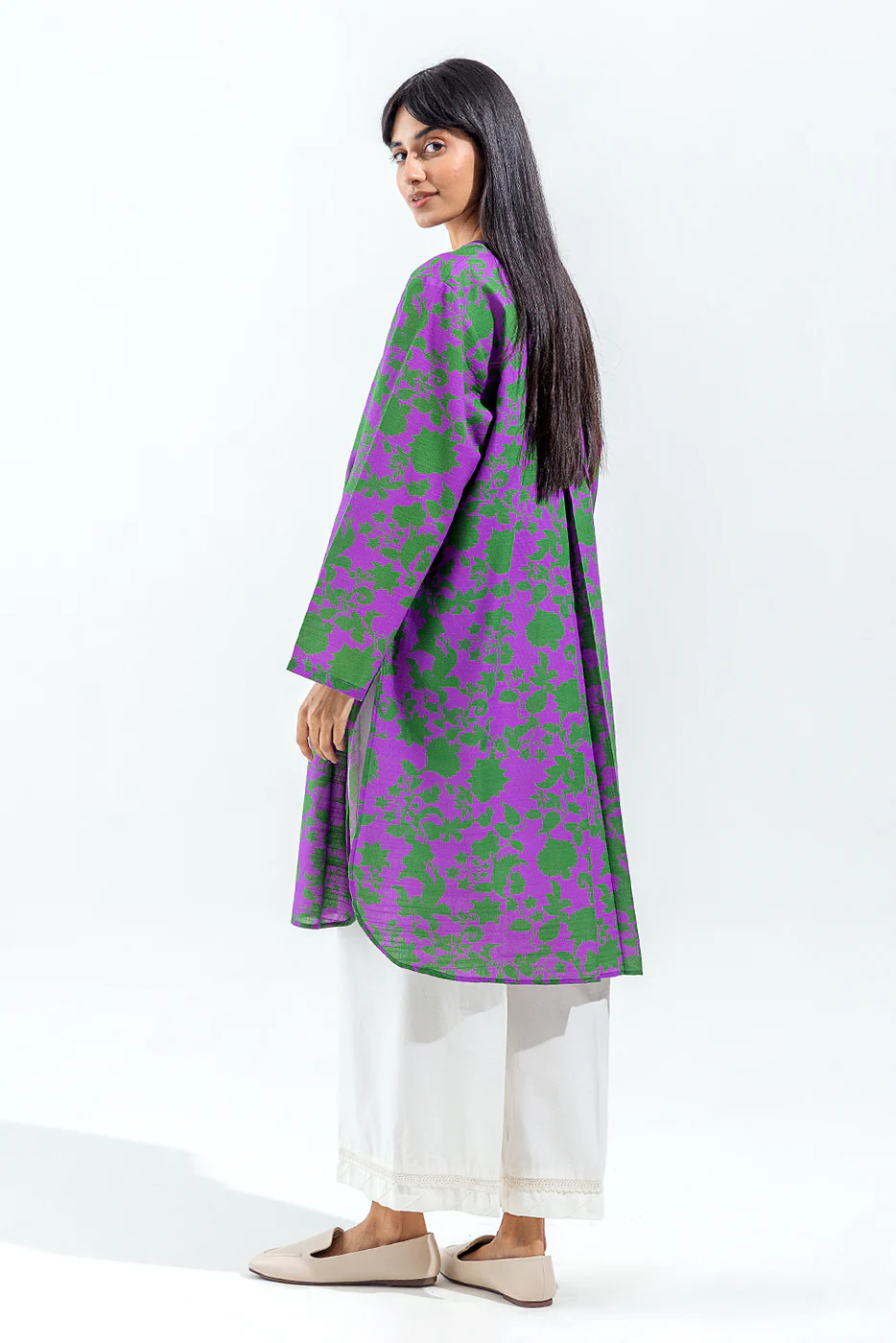 PRINTED SLUB KHADDAR SHIRT (PRET) - Image 3