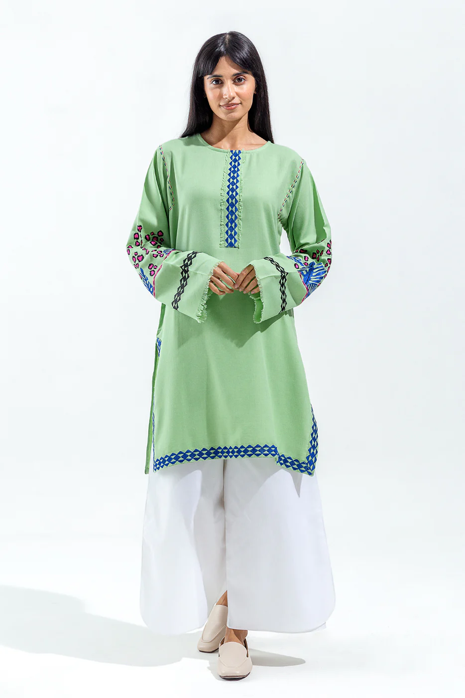 EMBROIDERED TWILL SHIRT (PRET) - Image 4