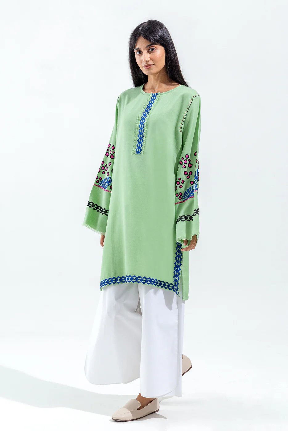 EMBROIDERED TWILL SHIRT (PRET) - Image 5