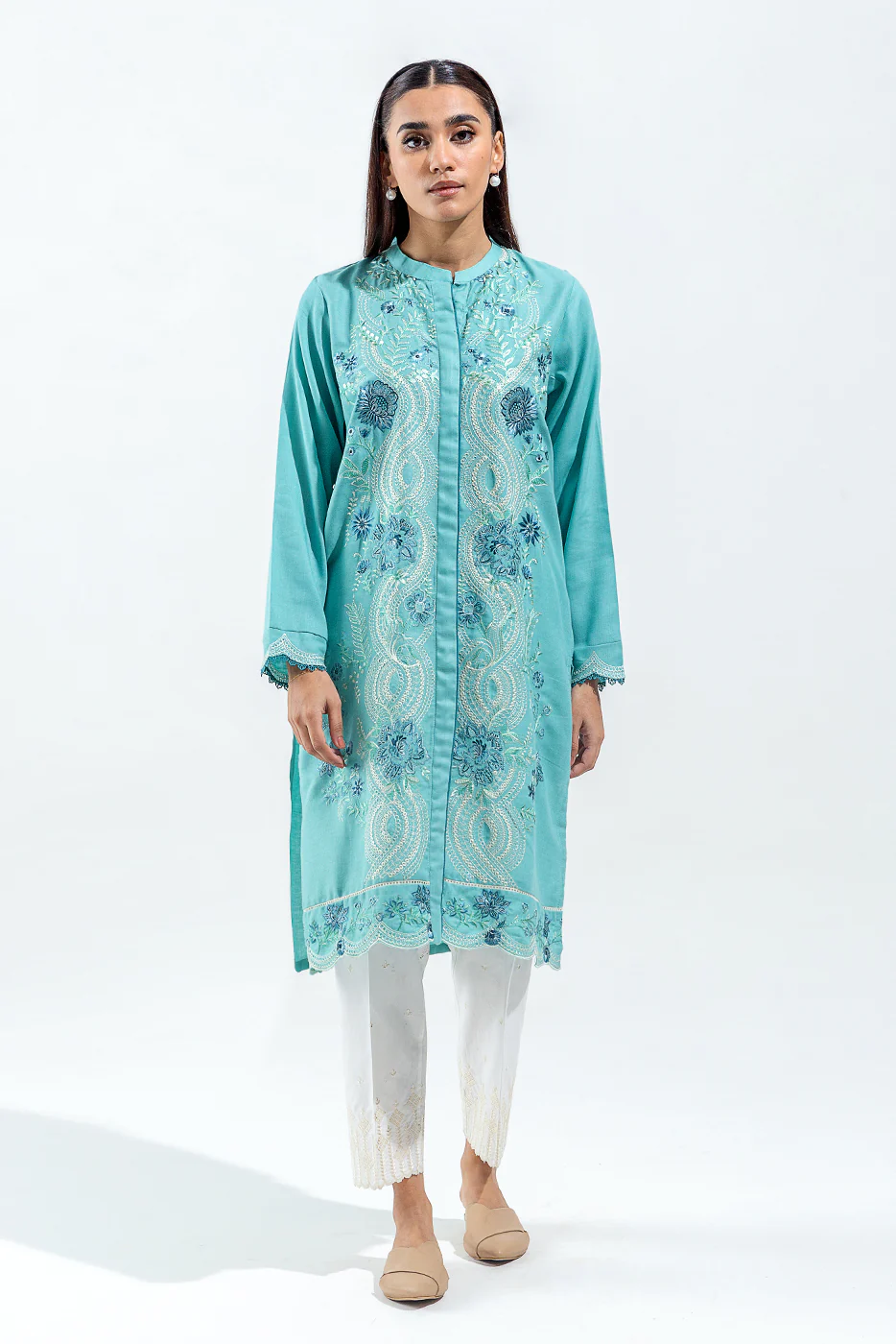 EMBROIDERED TWILL SHIRT (PRET) - Image 2