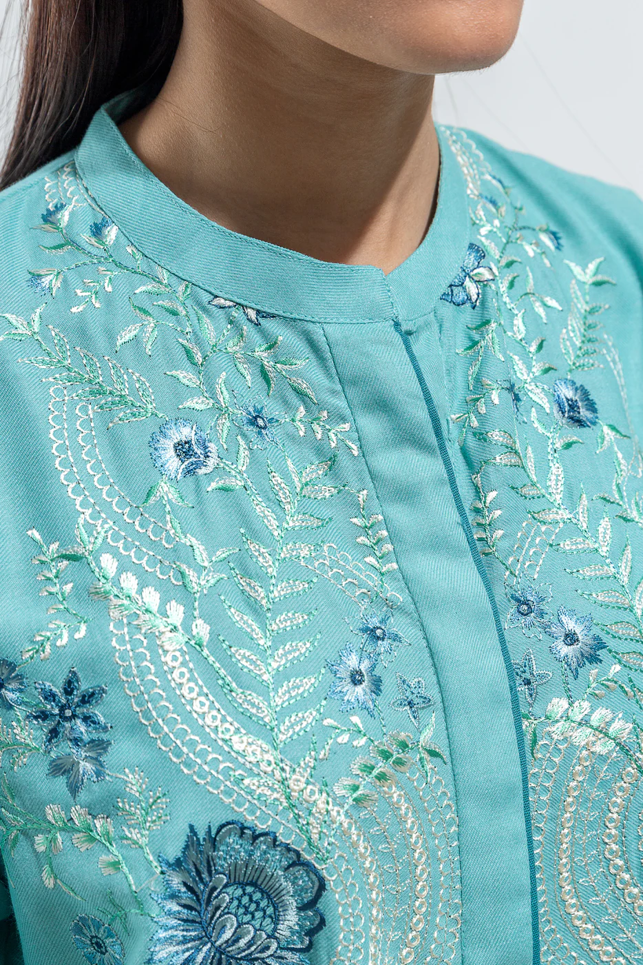 EMBROIDERED TWILL SHIRT (PRET) - Image 4