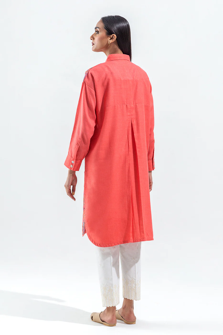 EMBROIDERED TWILL SHIRT (PRET) - Image 3