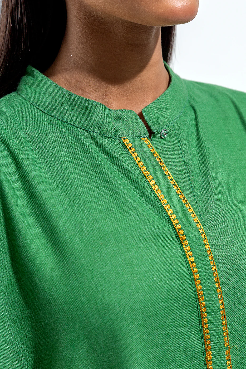 EMBROIDERED TWILL SHIRT (PRET) - Image 4