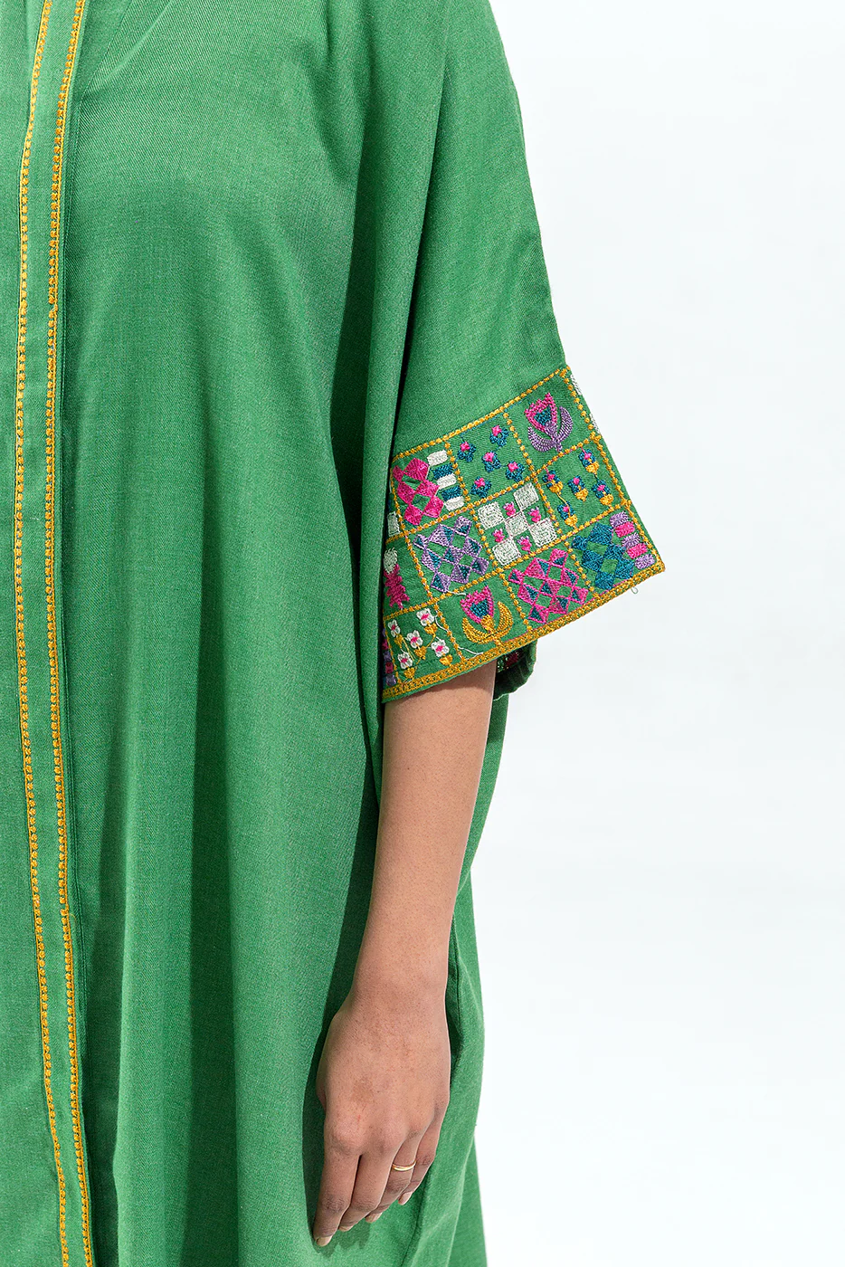 EMBROIDERED TWILL SHIRT (PRET) - Image 5