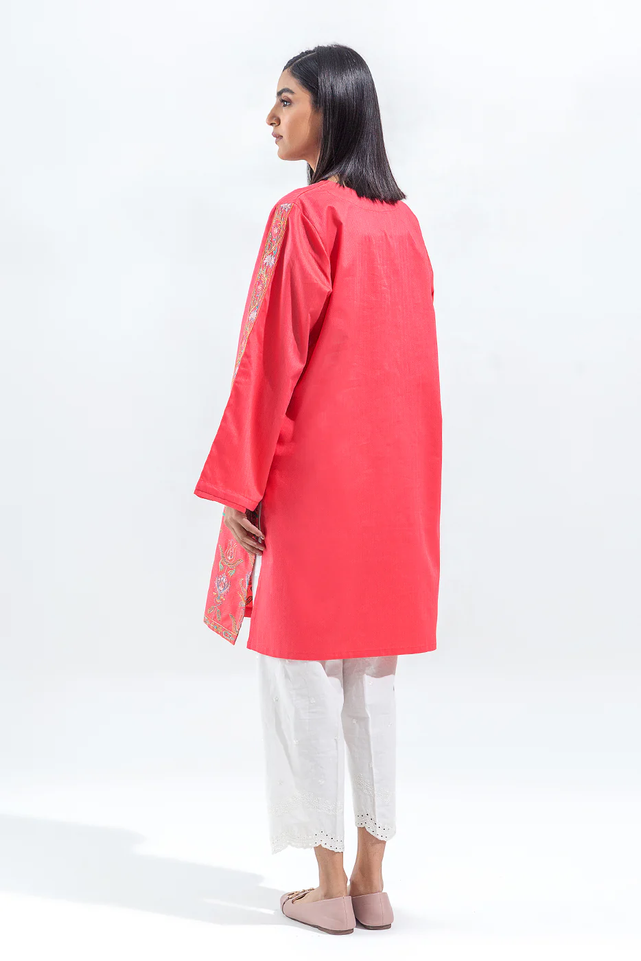 EMBROIDERED SELF JACQUARD SHIRT(PRET) - Image 3