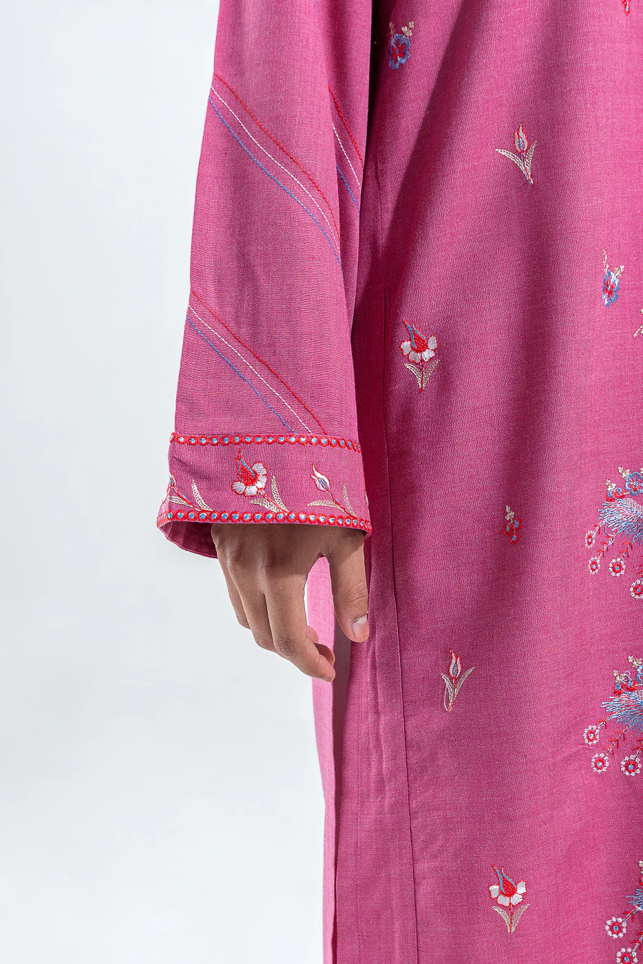 EMBROIDERED CHAMBREY SHIRT(PRET) - Image 5