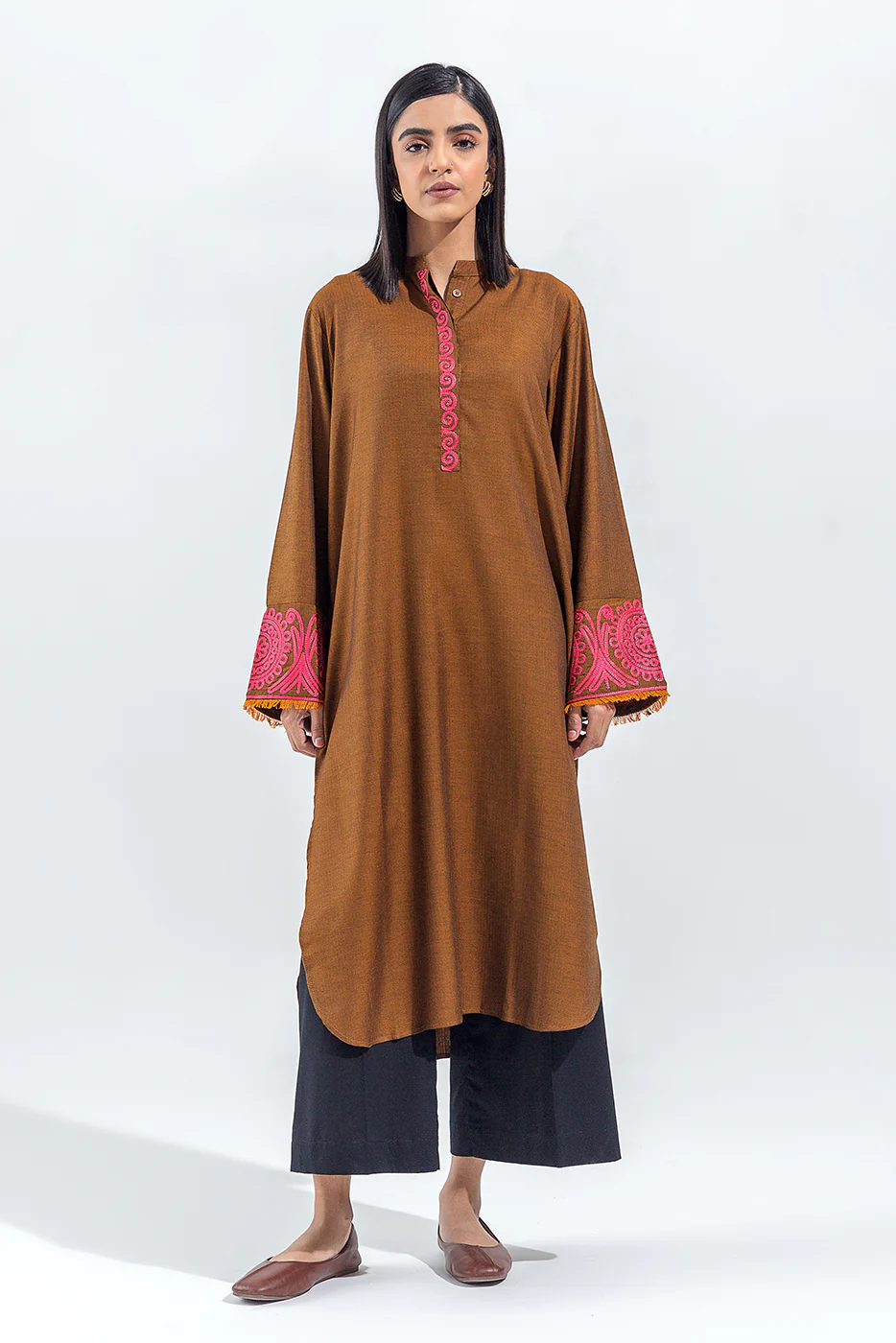 EMBROIDERED YARN DYED SHIRT(PRET) - Image 2