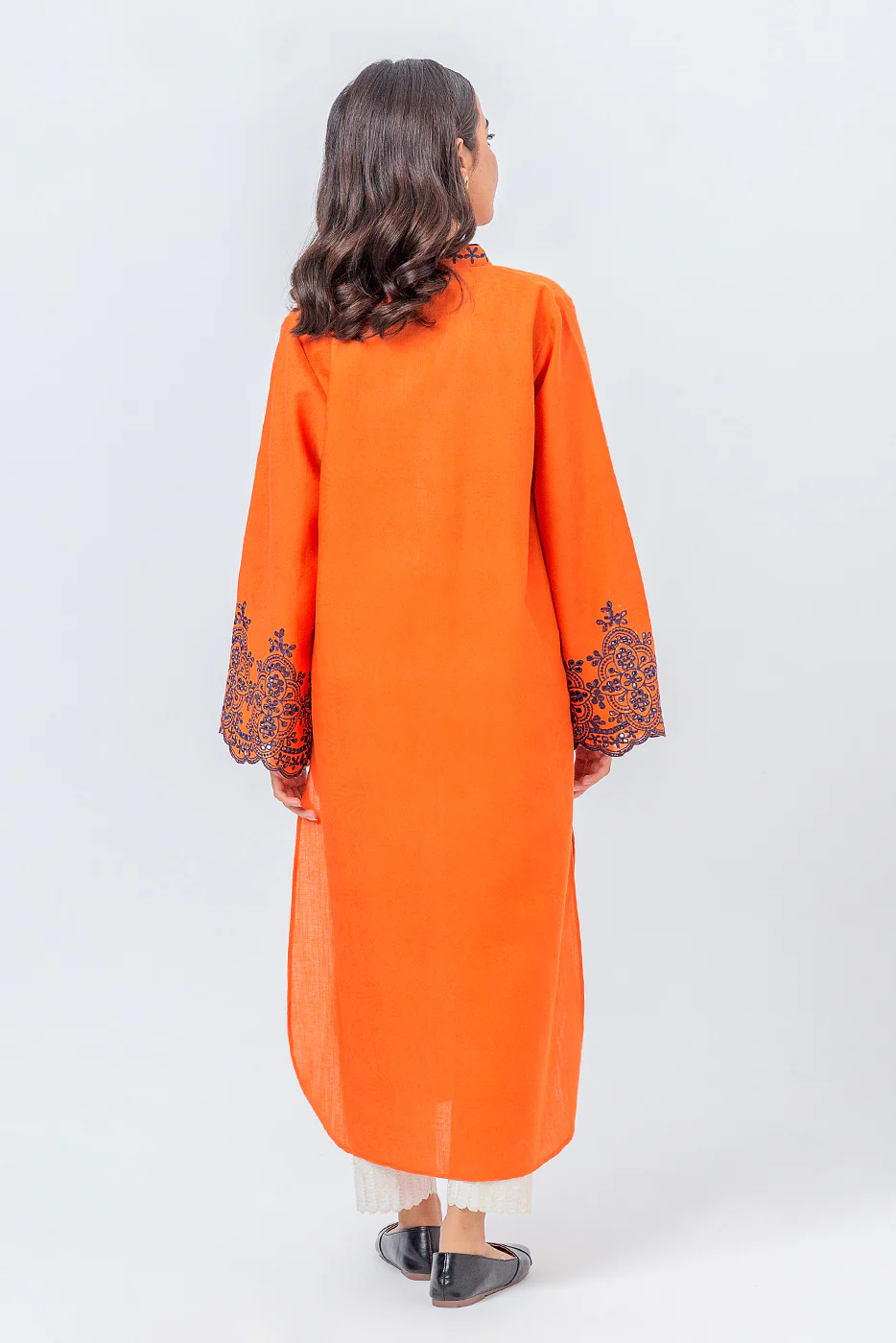 EMBROIDERED KHADDAR JACQUARD SHIRT (PRET) - Image 3