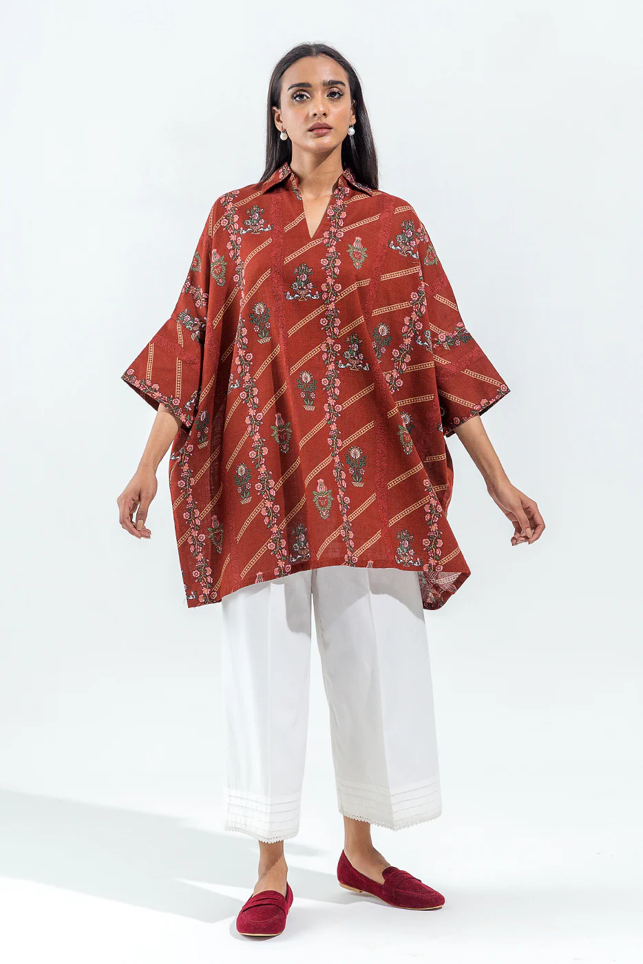 PRINTED KHADDAR SHIRT (PRET) - Image 3
