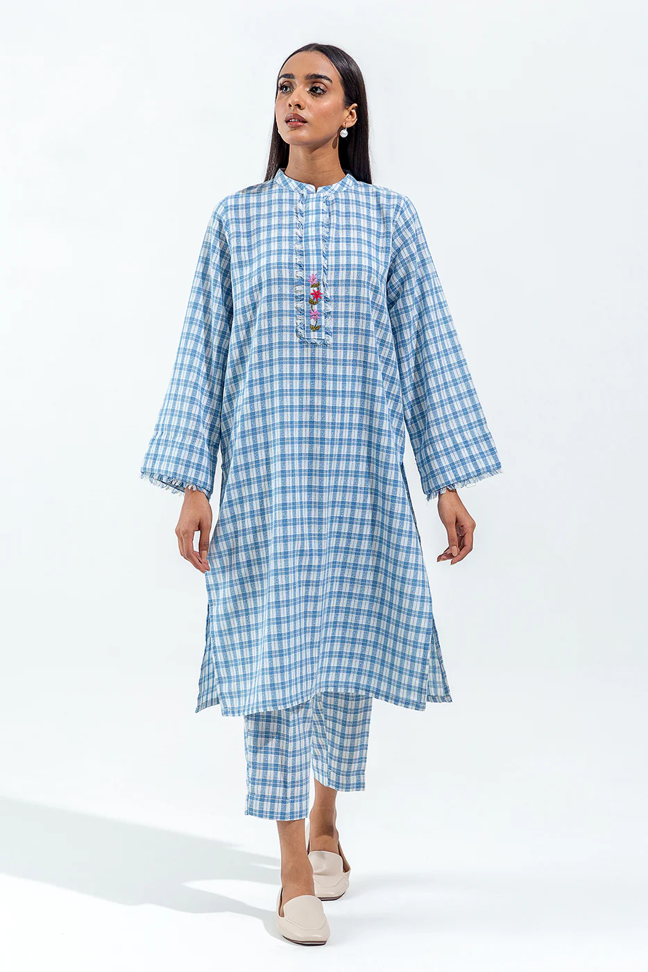 2 PIECE BASIC YARN DYED SUIT (PRET) - Image 2