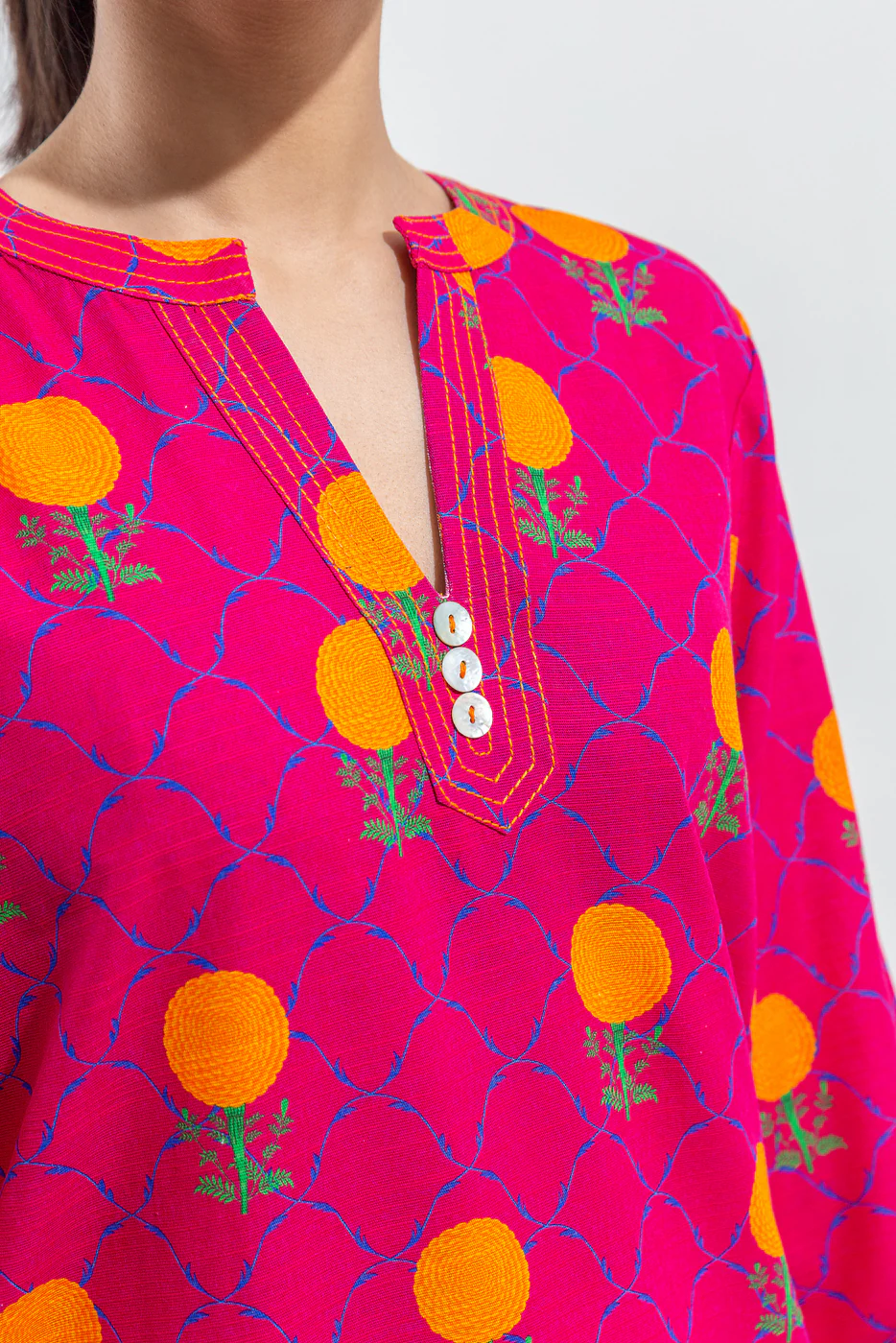 PRINTED PRINTED KHADDAR SHIRT (PRET) - Image 5