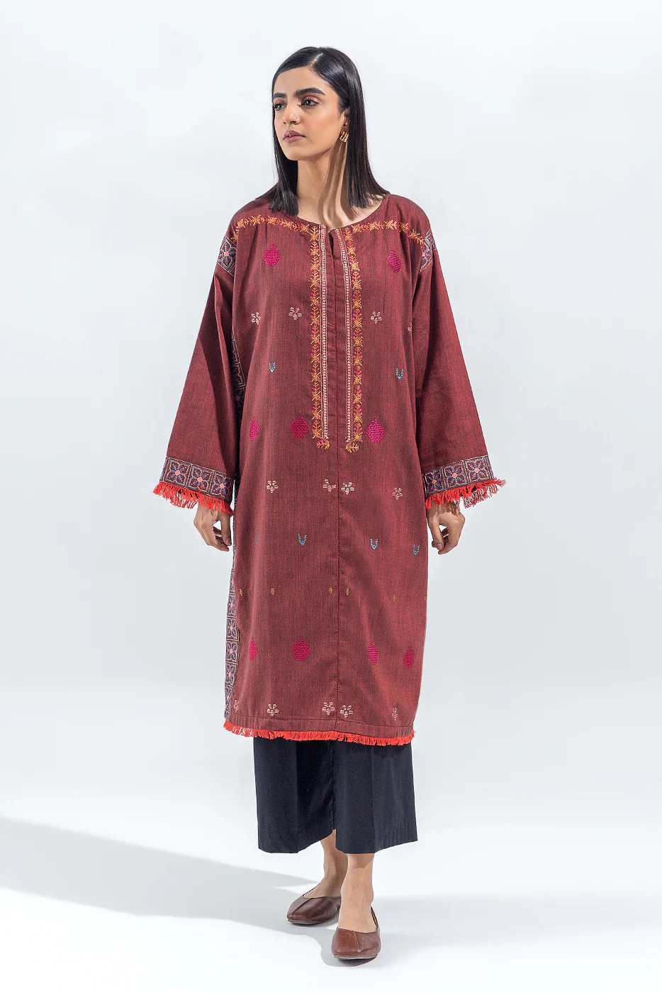 EMBROIDERED YARN DYED SHIRT(PRET) - Image 2