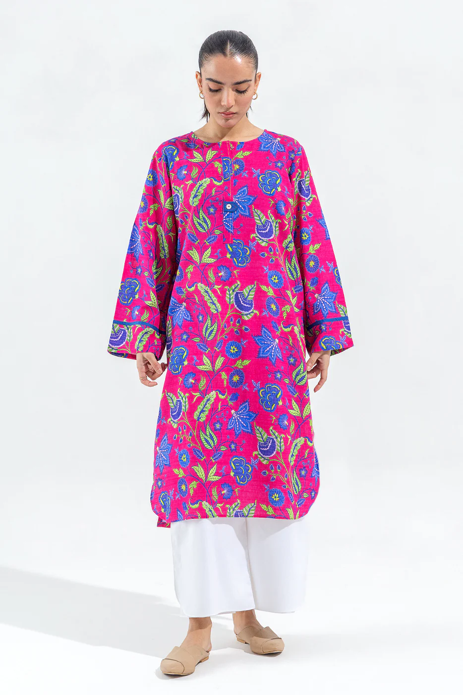 PRINTED KHADDAR SHIRT (PRET) - Image 3