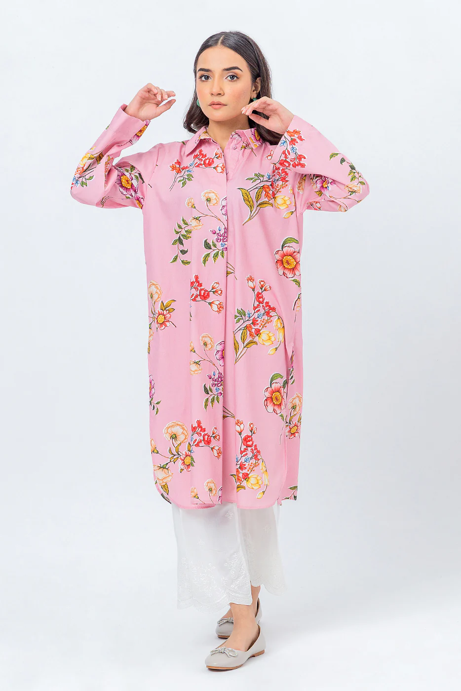 PRINTED POPLIN SHIRT (PRET) - Image 2