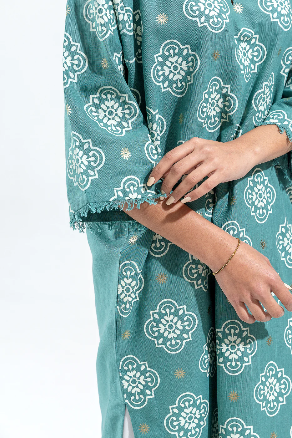 PRINTED SLUB KHADDAR SHIRT (PRET) - Image 4