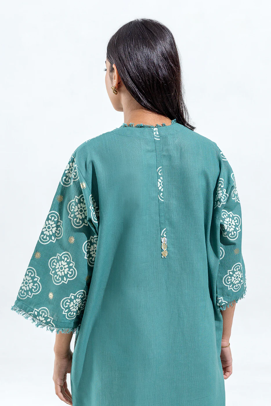 PRINTED SLUB KHADDAR SHIRT (PRET) - Image 5