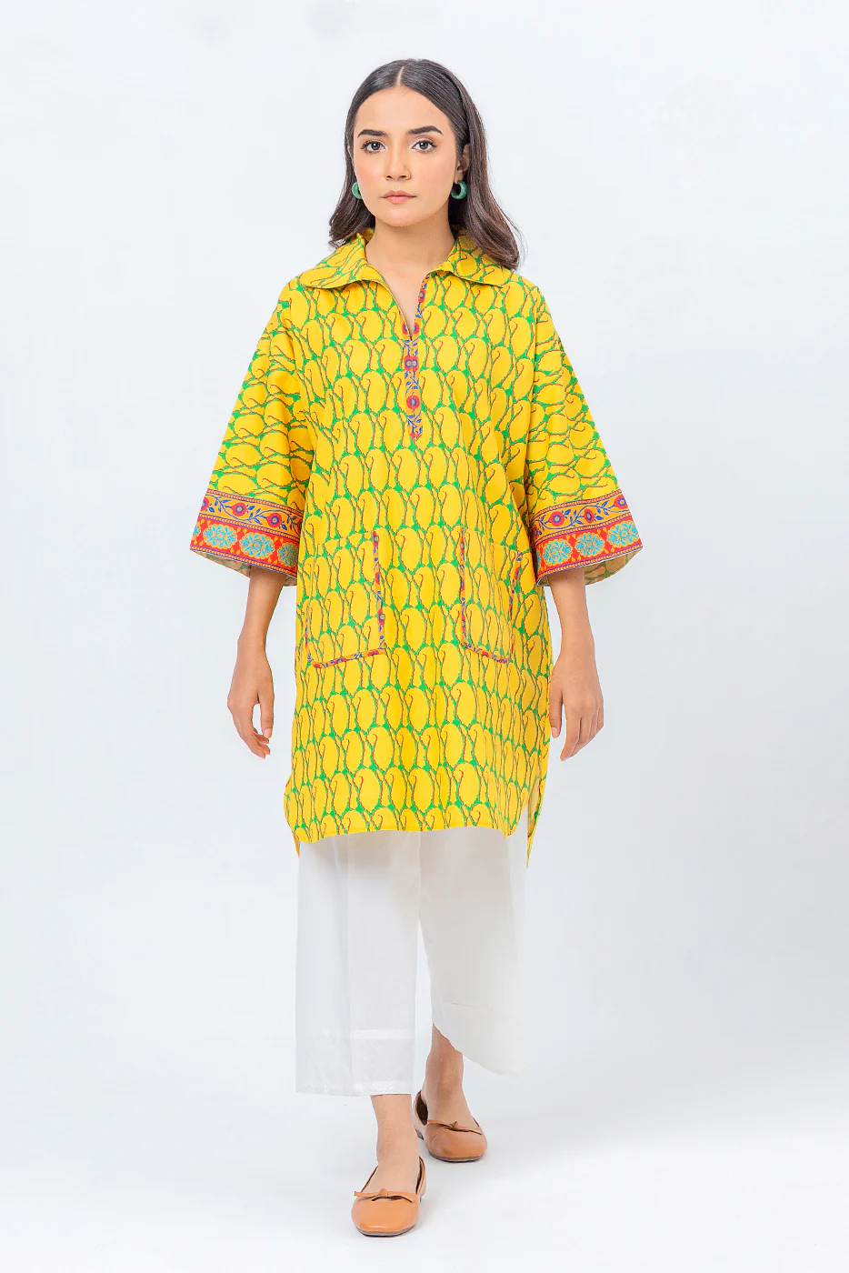PRINTED POPLIN SHIRT (PRET) - Image 2