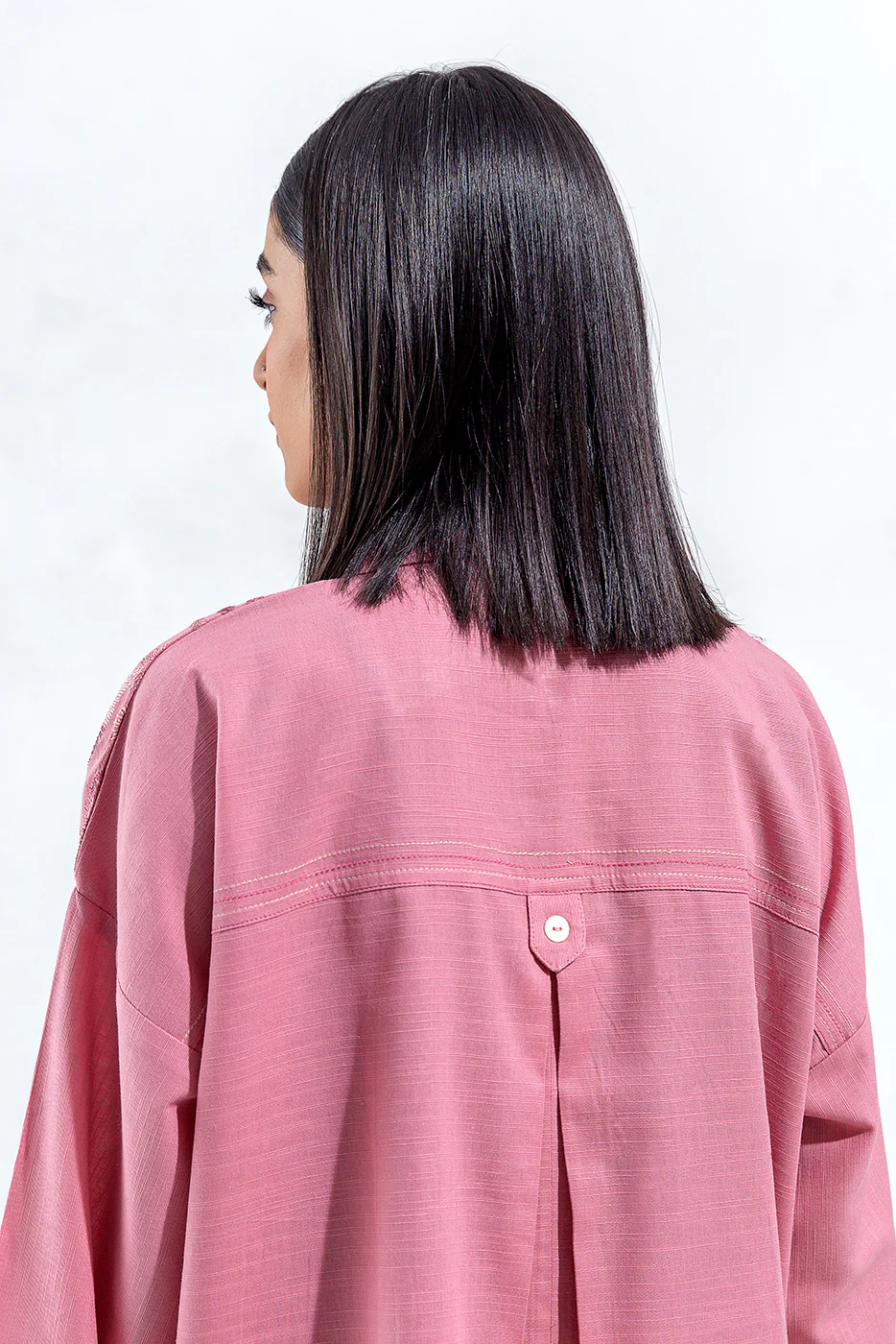 EMBROIDERED SLUB KHADDAR SHIRT(PRET) - Image 3