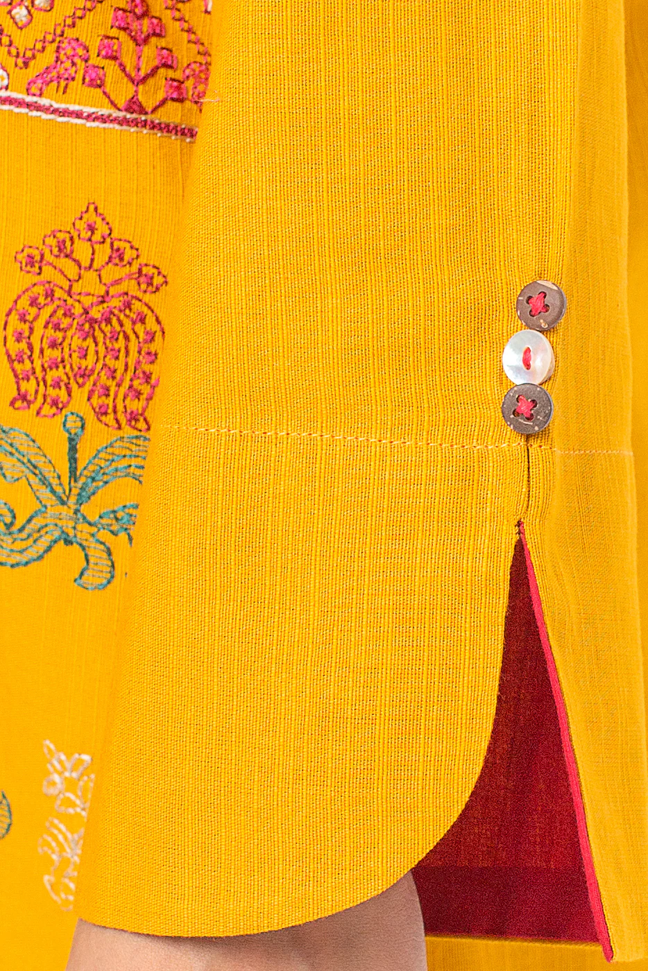 2 PIECE EMBROIDERED SLUB KHADDAR SUIT (PRET) - Image 4