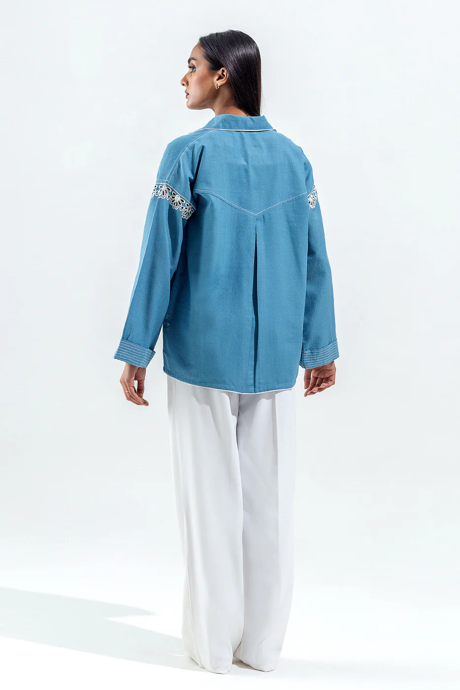 EMBROIDERED KHADDAR SHIRT (PRET) - Image 5