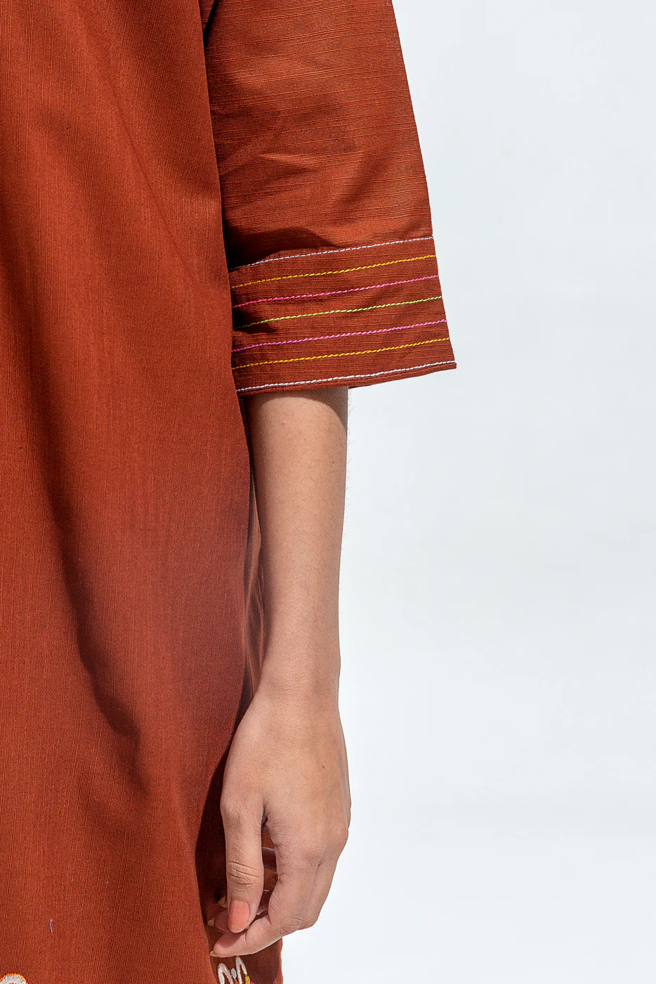 2 PIECE EMBROIDERED SLUB KHADDAR SUIT (PRET) - Image 4