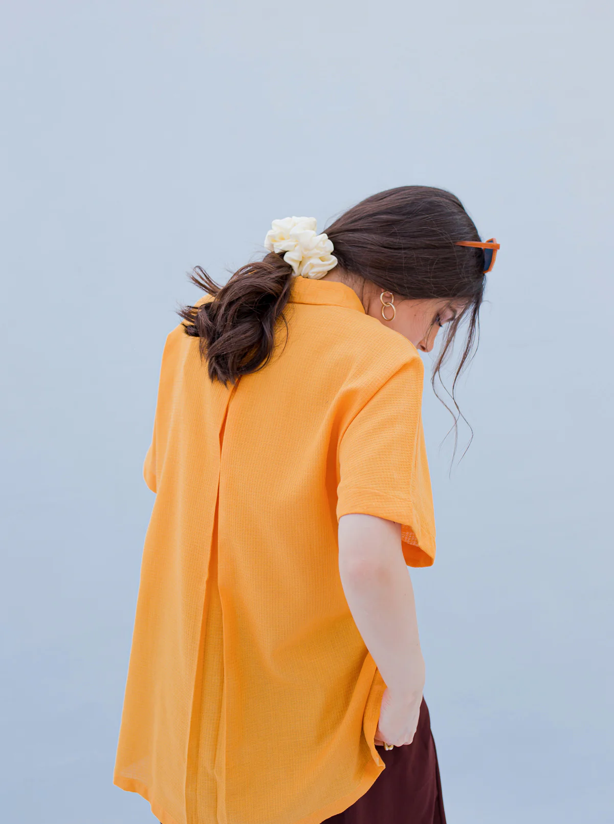 YELLOW SHORT SLEEVED COLLAR SHIRT - Image 4