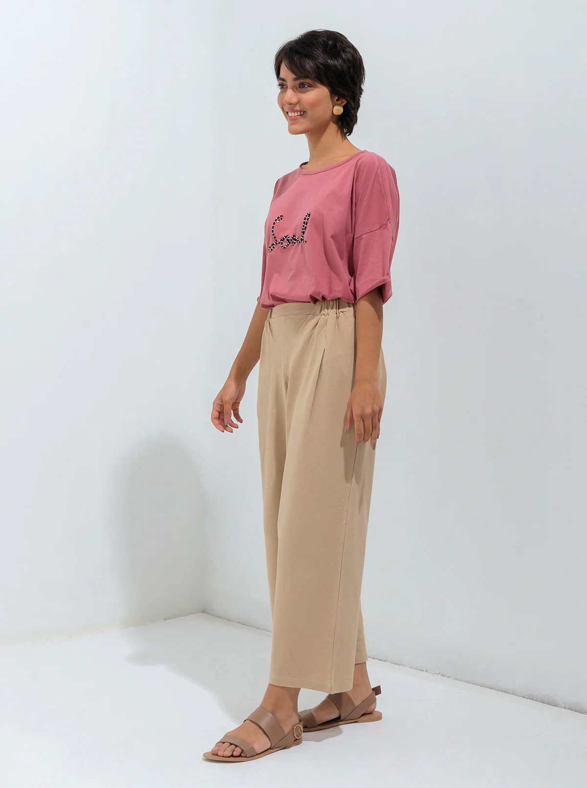 BEIGE SUMMER TERRY CULOTTES - Image 3