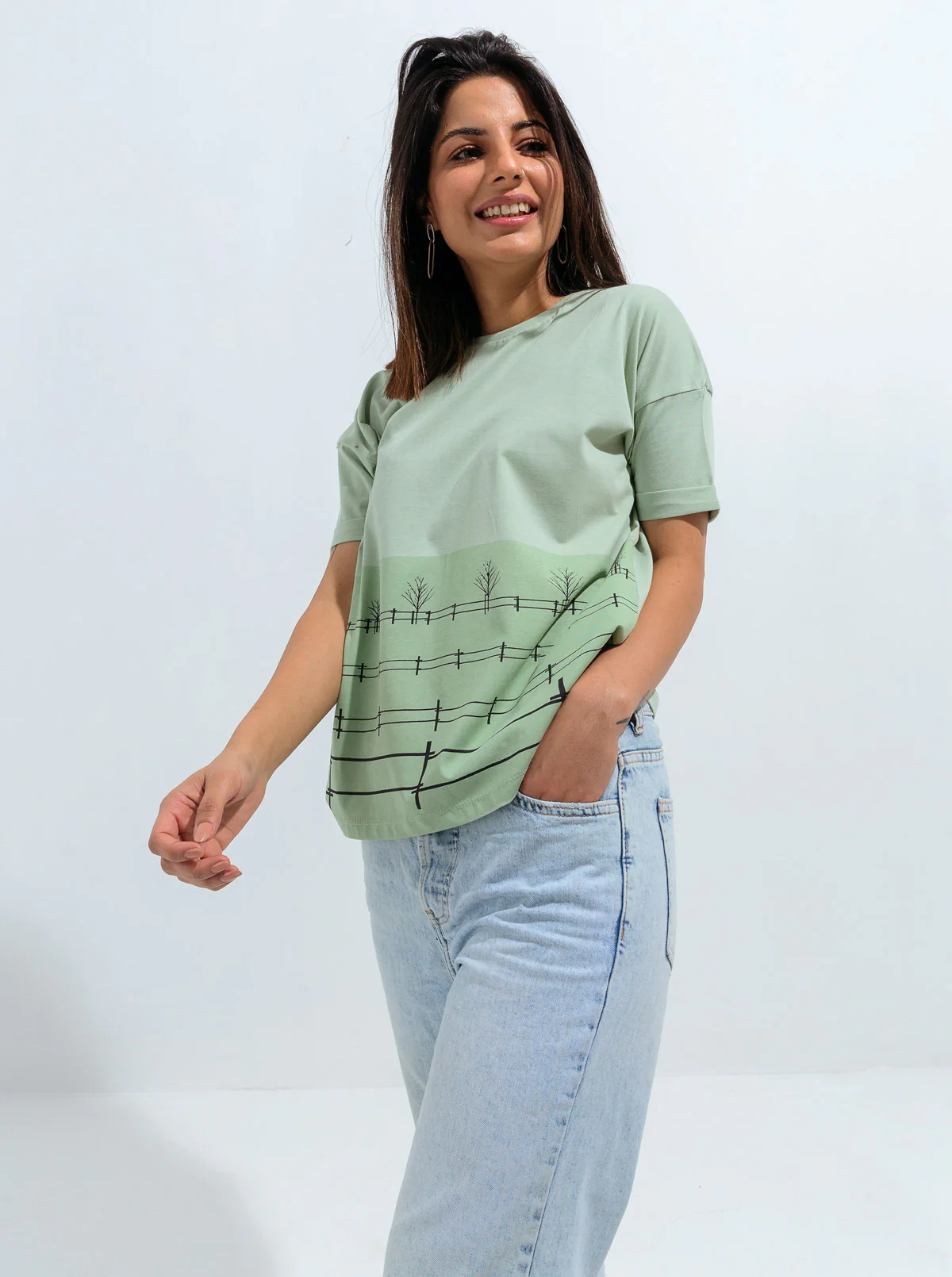 COLOR BLOCK PRINT T-SHIRT - Image 2