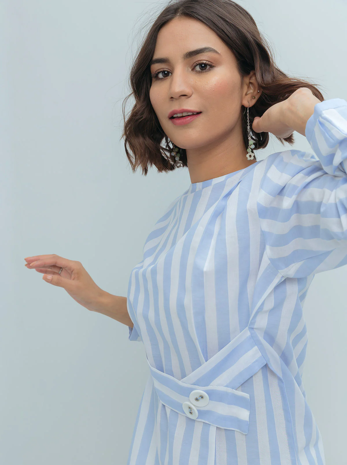 STRIPED FRONT BELT TOP - Image 2