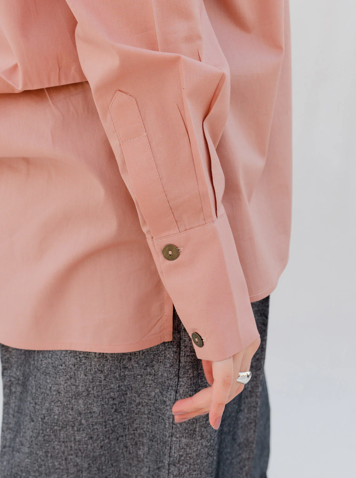 BLUSH PINK BAGGY COLLAR SHIRT - Image 2