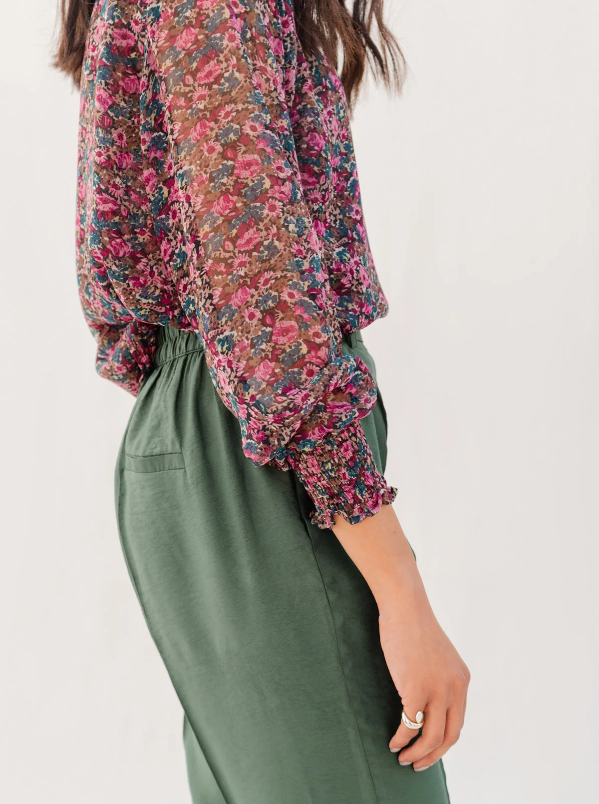 GREEN TWILL PANTS - Image 3