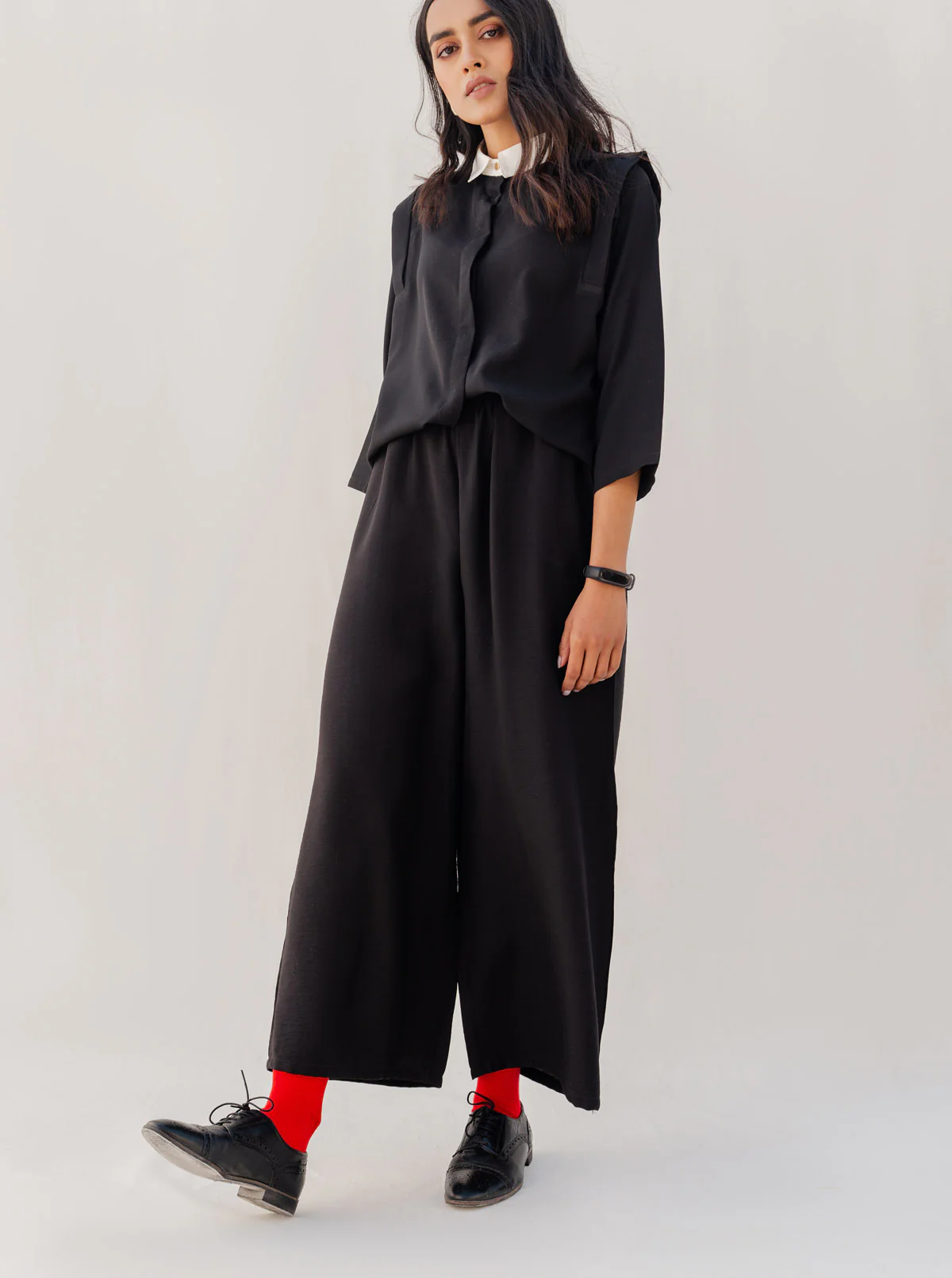 BLACK DRAWSTRING CULOTTES - Image 4