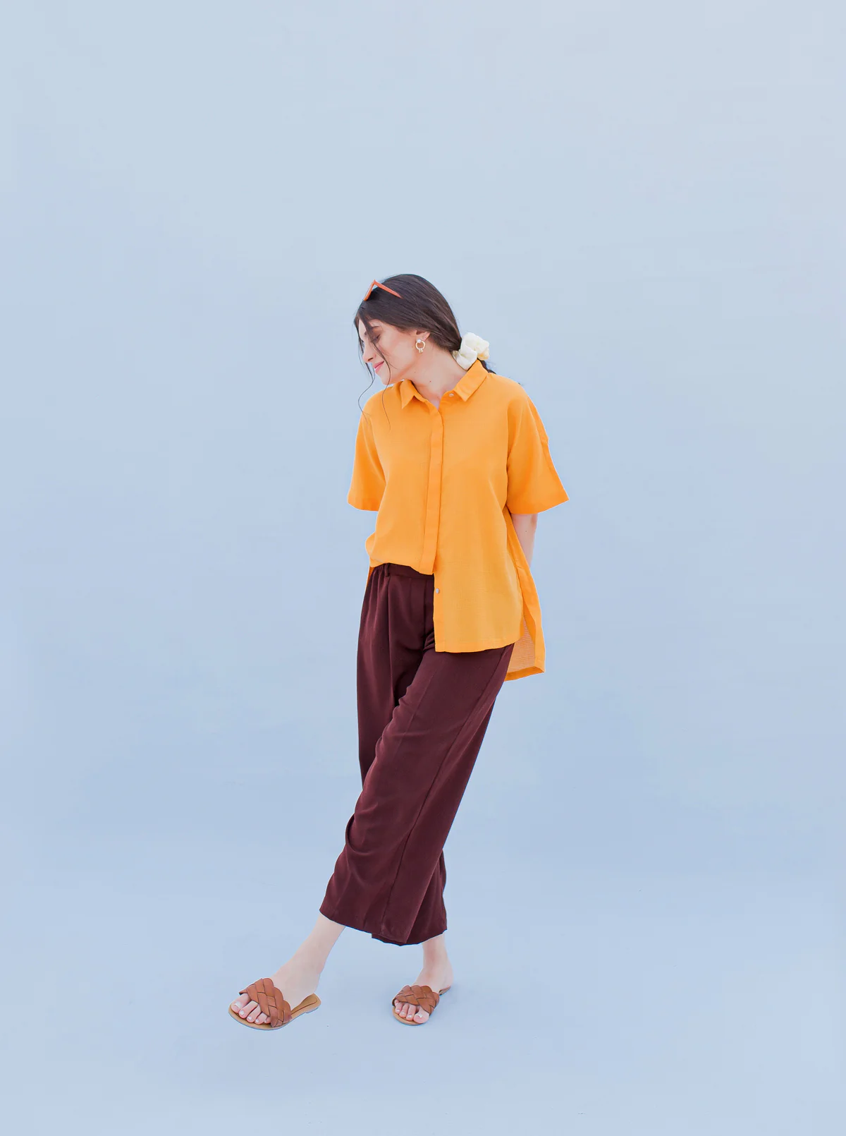 BROWN FLOWY CULOTTES - Image 3