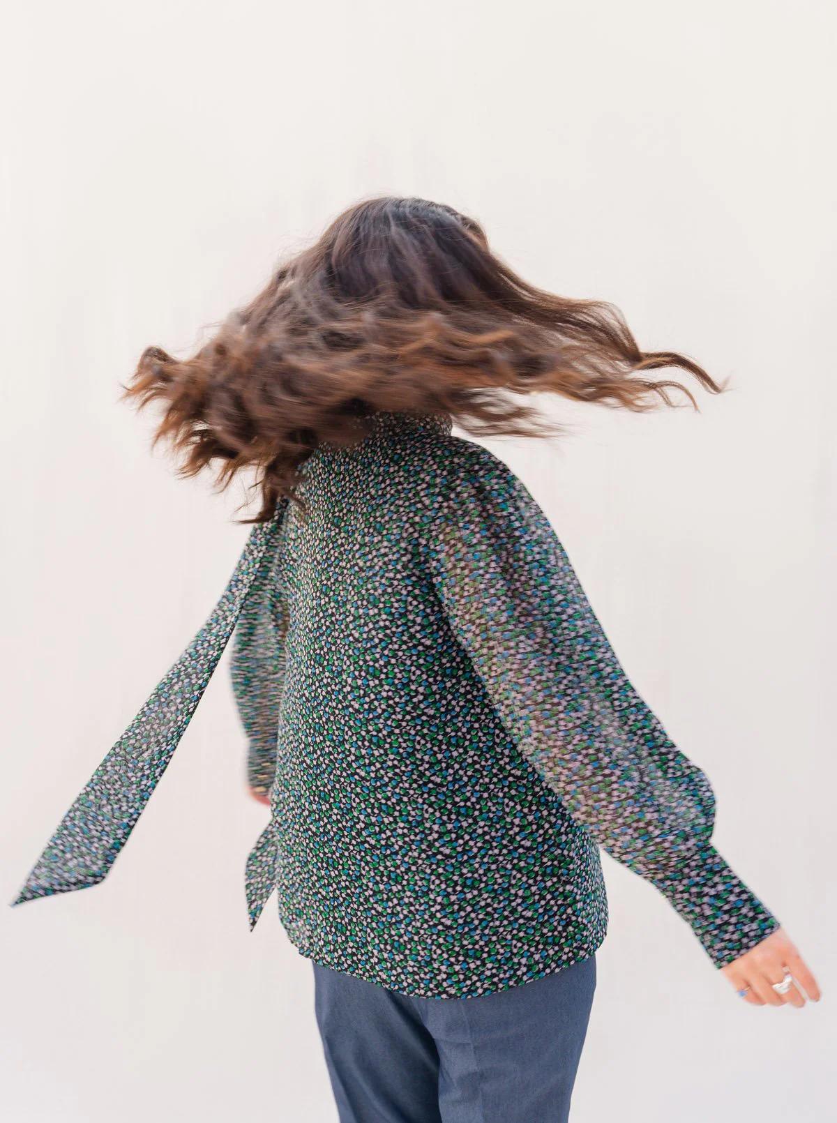 GEO PRINTED CHIFFON BLOUSE - Image 2