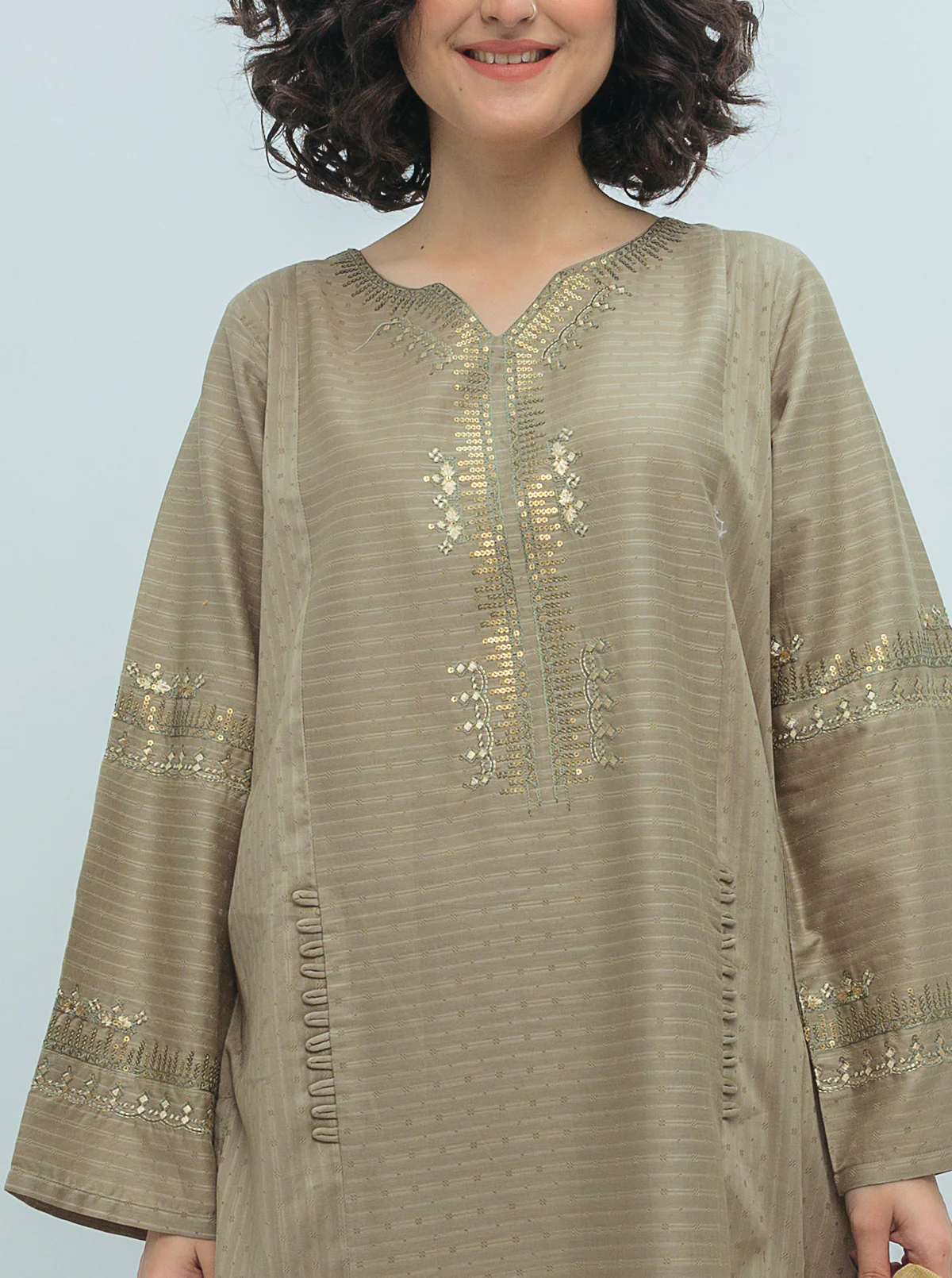 EMBROIDERED SHIRT WITH DUPATTA - Image 2